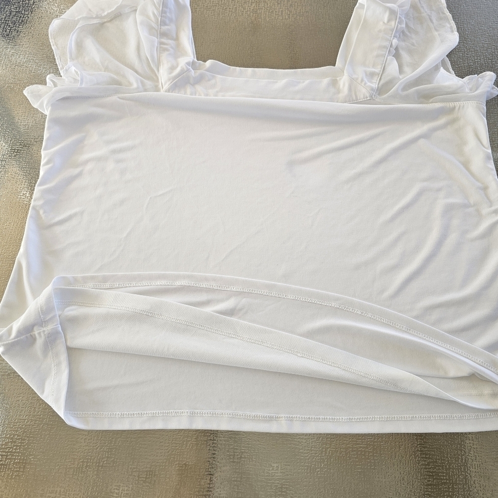 Calvin Klein Woman's XL White Square Cut Blouse - Picture 12 of 12